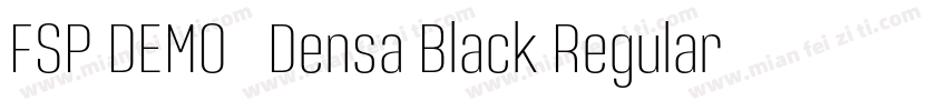 FSP DEMO   Densa Black Regular字体转换